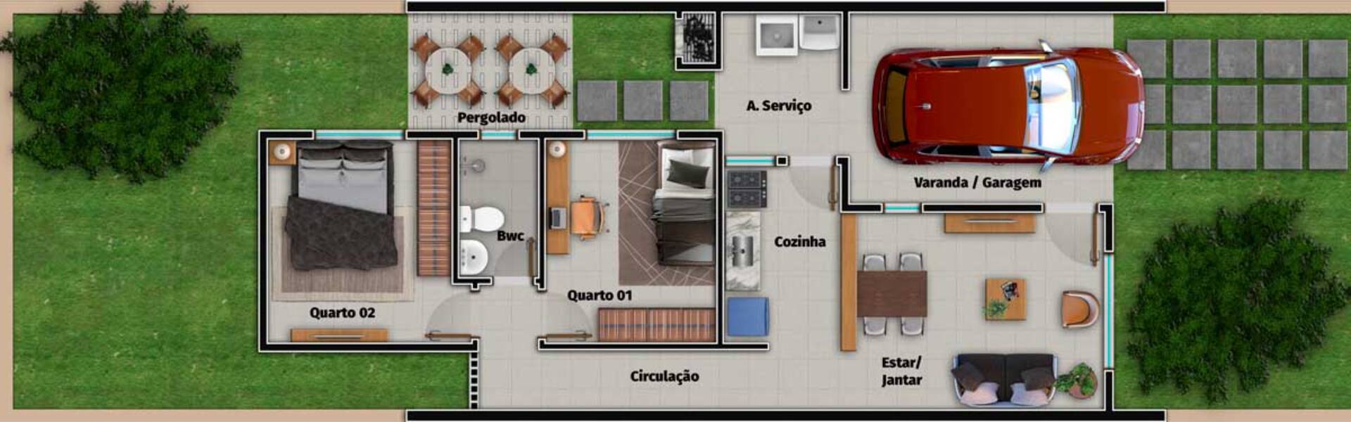 Casa de Condomínio à venda com 3 quartos, 83m² - Foto 2